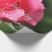 完璧で素敵な夏の熱いピンクのバラの花写真 ラッピングペーパー (角)