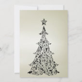 完璧で美エレガントしいクリスマスツリー 招待状 (裏面)