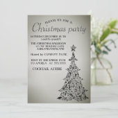 完璧で、エレガントで、美しいクリスマスツリーの招待状 招待状 (スタンド正面)