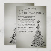 完璧で、エレガントで、美しいクリスマスツリーの招待状 招待状 (正面/裏面)