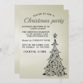 完璧で、エレガントで、美しいクリスマスツリー 招待状 (正面/裏面)