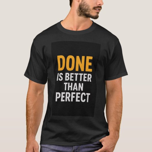 完璧というより良いやる気を起こさせる- ミニマル Tシャツ (正面)
