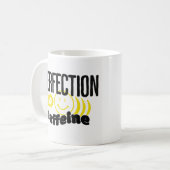完璧とカフェインおもしろい皮肉 コーヒーマグカップ (正面左)