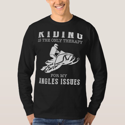 完璧なおもしろい角度のためのスノーモービルセラピー | ウィント Tシャツ (正面)