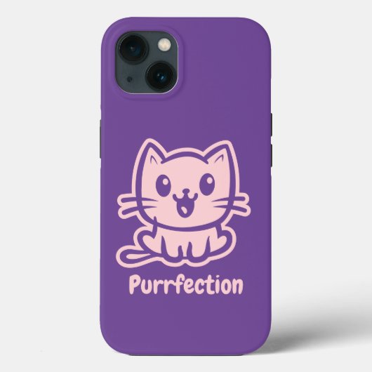完璧なかわいさ、アニメねこ Case-Mate iPhoneケース (裏面)