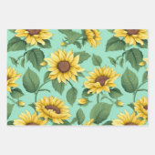 完璧なかわいらしひまわり包装紙シート ラッピングペーパーシート (正面3)