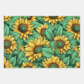 完璧なかわいらしひまわり包装紙シート ラッピングペーパーシート (正面)