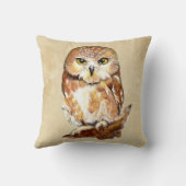 完璧なはっきりした、居心地の良い宇宙フクロウ水彩プリント クッション (裏面)