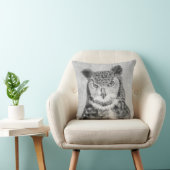 完璧なはっきりした、居心地の良い宇宙フクロウ水彩プリント クッション (椅子)