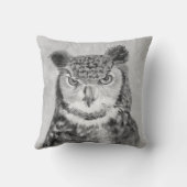 完璧なはっきりした、居心地の良い宇宙フクロウ水彩プリント クッション (裏面)