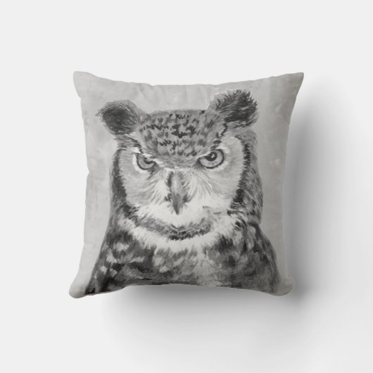 完璧なはっきりした、居心地の良い宇宙フクロウ水彩プリント クッション (裏面)