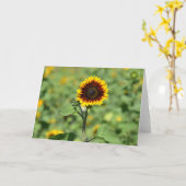 完璧なひまわり-ハッピーグリーティングカード カード (黄色い花)