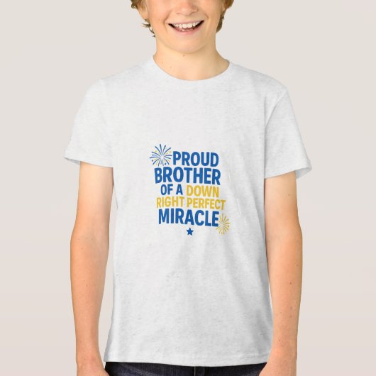 完璧なる奇跡の弟を持つ誇りある兄へ トライブレンドTシャツ (正面)