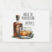 完璧なウィスキー男子の誕生日パーティーに熟成 リキュールボトルラベル (シングルラベル)