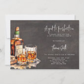 完璧なウイスキーの誕生日パーティーに熟成 招待状 (正面)