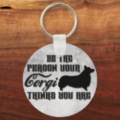 完璧なウェルシュコーギーの子犬 キーホルダー (正面)
