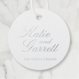 完璧なエレガントブレンド銀結婚箔 フェイバータグ