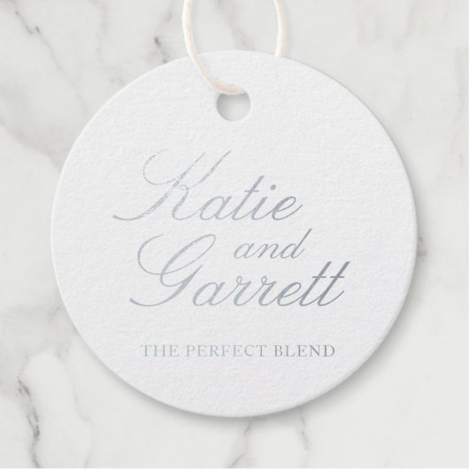 完璧なエレガントブレンド銀結婚箔 フェイバータグ (正面)