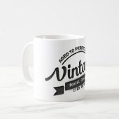 完璧なカスタムヴィンテージに熟成された誕生日コーヒー コーヒーマグカップ (正面左)