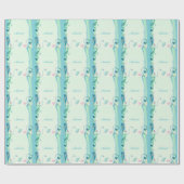完璧なカッコいい青い花 ラッピングペーパー (フラット)