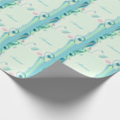 完璧なカッコいい青い花 ラッピングペーパー (角)