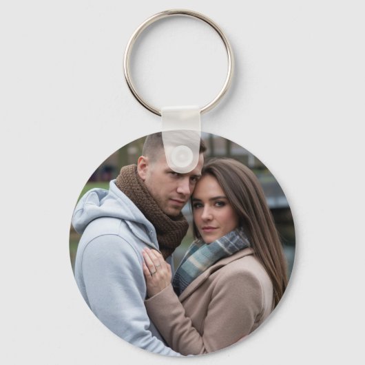 完璧なカップルのイメージアートを作パーソナライズされた成 キーホルダー (正面)