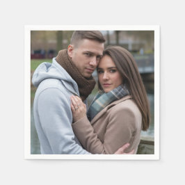 完璧なカップルのイメージアートを作パーソナライズされた成 スタンダードカクテルナプキン