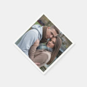 完璧なカップルのイメージアートを作パーソナライズされた成 スタンダードカクテルナプキン (角)