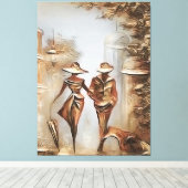 完璧なカップル キャンバスプリント (インサイチュ (ウッドフロア))