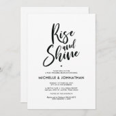 完璧なカリグラフィーの結婚後ブランチ招待状 招待状 (正面/裏面)