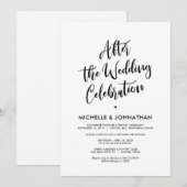 完璧なカリグラフィー ウェディング エルオープメント 招待状 (正面/裏面)