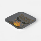 完璧なキャンプファイアおもしろいホットドッグにチャレッド ペーパープレート (傾斜あり)