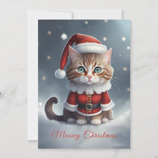 完璧なクリスマスを過ごす～ニャー^-^ 招待状 (正面)