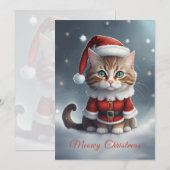 完璧なクリスマスを過ごす～ニャー^-^ 招待状 (正面/裏面)