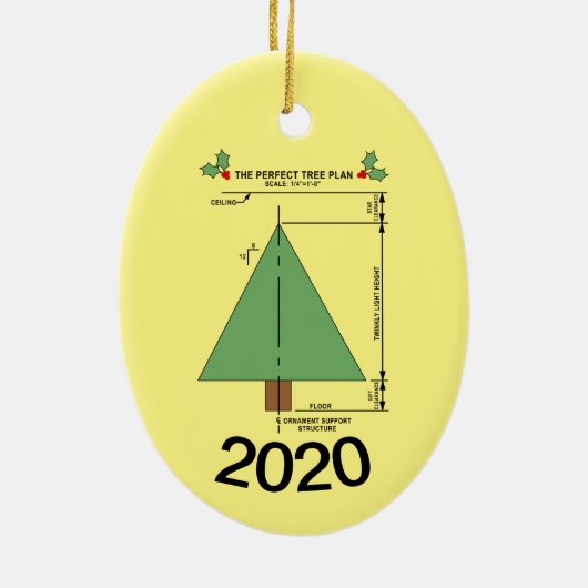 完璧なクリスマスツリー セラミックオーナメント (裏面)