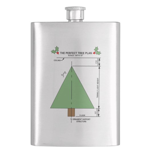 完璧なクリスマスツリー フラスク (正面)