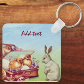 完璧なクールハッピーイースターヴィンテージ キーホルダー (裏面)