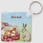 完璧なクールハッピーイースターヴィンテージ キーホルダー (裏面)