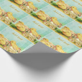 完璧なクールハッピーイースターヴィンテージ ラッピングペーパー (角)