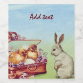 完璧なクールハッピーイースターヴィンテージ ワインラベル (シングルラベル)