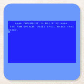 完璧なコモドール64愛し合うアクセサリー スクエアペーパーコースター (正面)