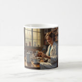 完璧なコーヒーブレイク：毎日の喜びの量 コーヒーマグカップ (中央)