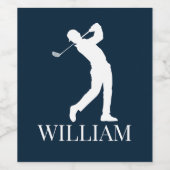 完璧なゴルフギフト ワインラベル (シングルラベル)