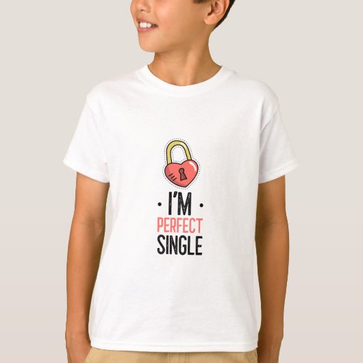 完璧なシングル キッズTシャツ 楽しいバレンタイン Tシャツ (正面)