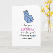 完璧なジーンズ誕生日カード カード (黄色い花)