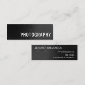 完璧なスリムなグレー写真家 スキニー名刺 (正面/裏面)