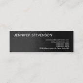 完璧なスリムなグレー写真家 スキニー名刺 (裏面)