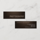 完璧なスリムなセピア茶色の写真家 スキニー名刺 (正面/裏面)