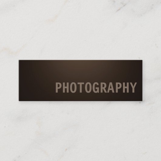 完璧なスリムなセピア茶色の写真家 スキニー名刺 (正面)