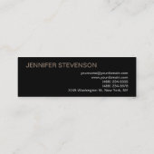 完璧なスリムブラックフォトグラファー スキニー名刺 (裏面)